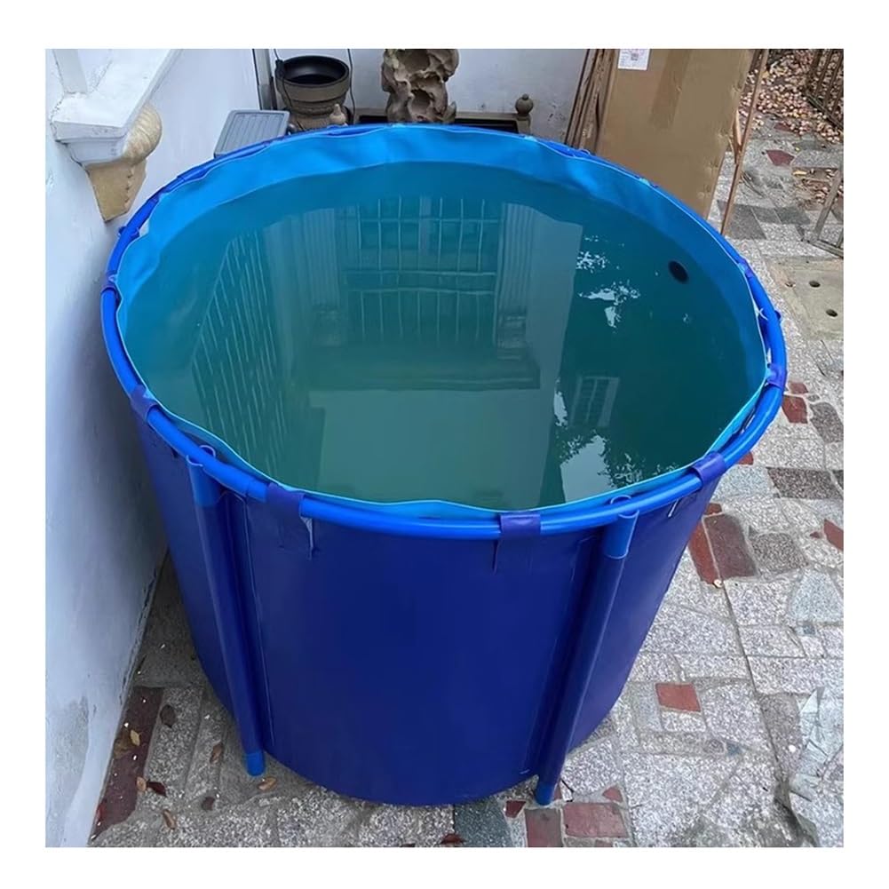 Piscina elevada de lona para cría de peces y koi en exterior con revestimiento de PVC (1,5x1 m)