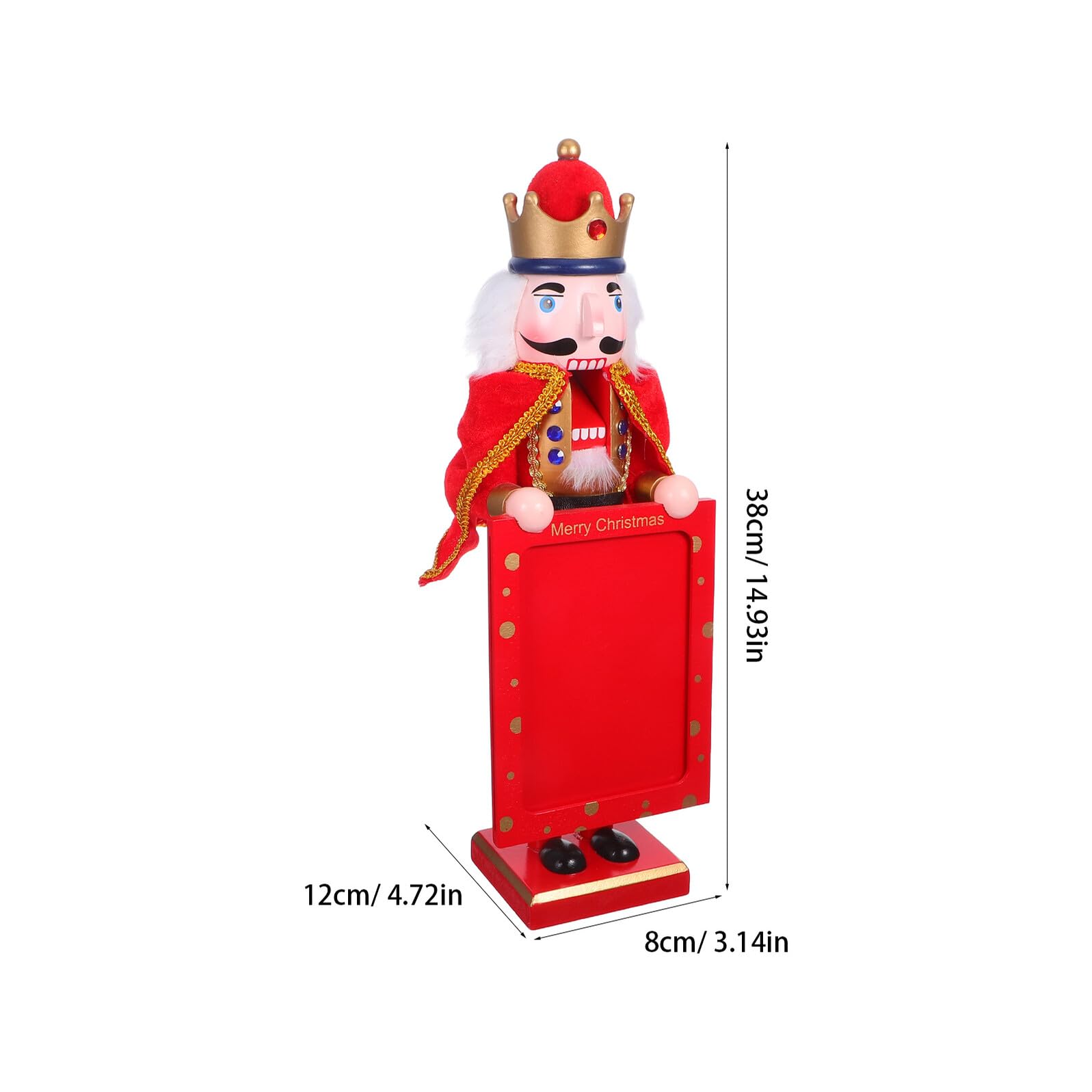 DECHOUS Nussknacker-Figur Traditionell Höhe Holzsoldat für Weihnachtsdekoration Zuhause Bilderrahmen als Geschenk