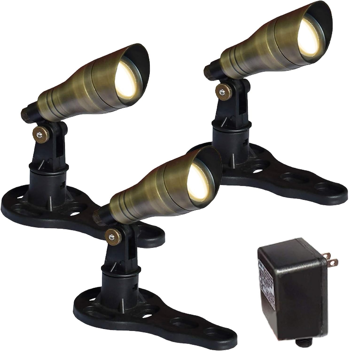 HALF OFF PONDS LumiNight Pond and Landscape Lighting - Brass 1-Watt LED Brass Mini Spotlight (Add-On, Transformer Not Included) - BS-SL1W