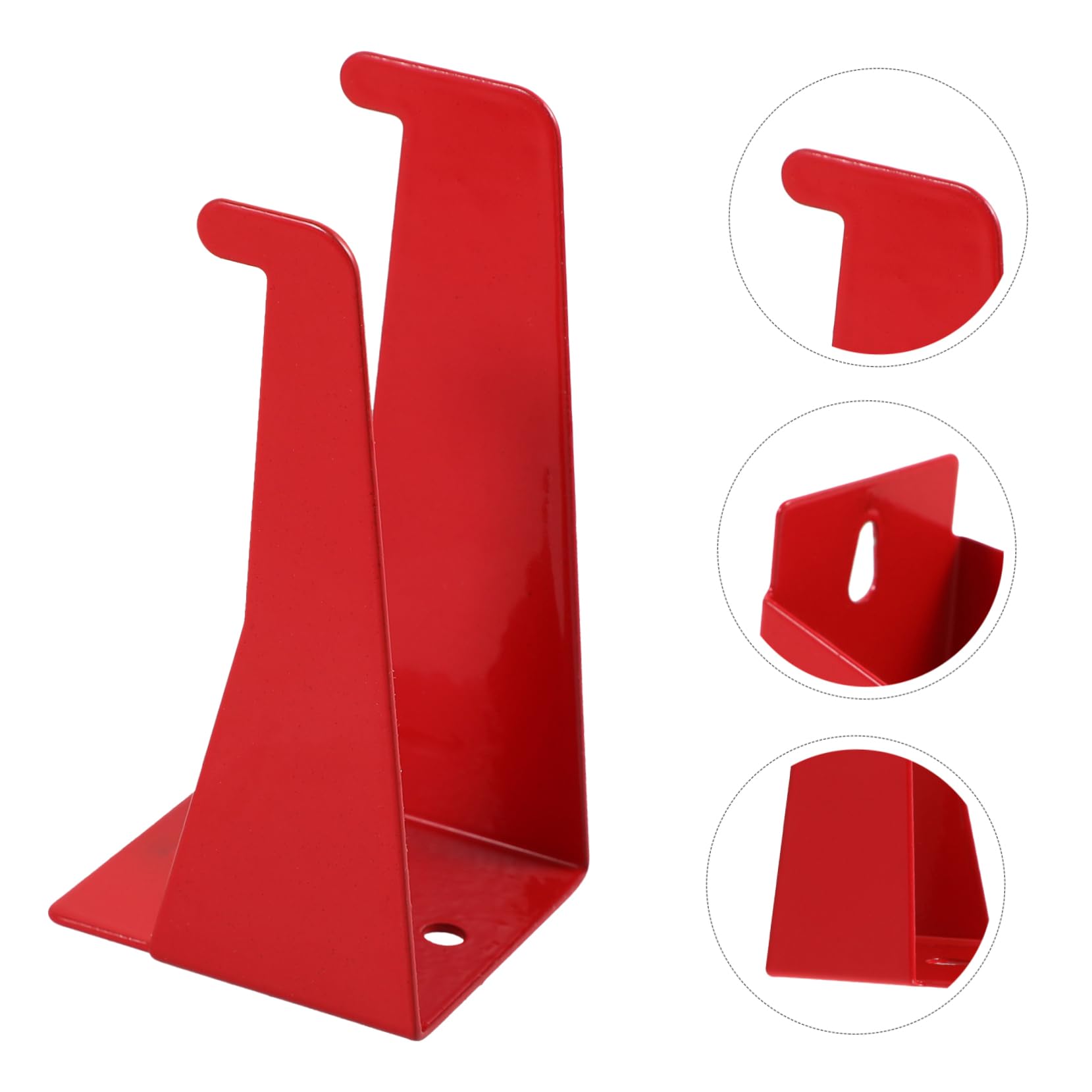 Cabilock Crochets Porte-extincteur Métal Rouge 4pcs Support Mural pour Extincteurs 1-4kg