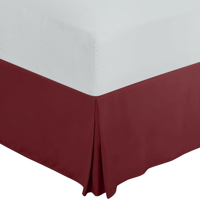 Utopia Bedding Queen Bed Skirt - (Queen, Burgundy)