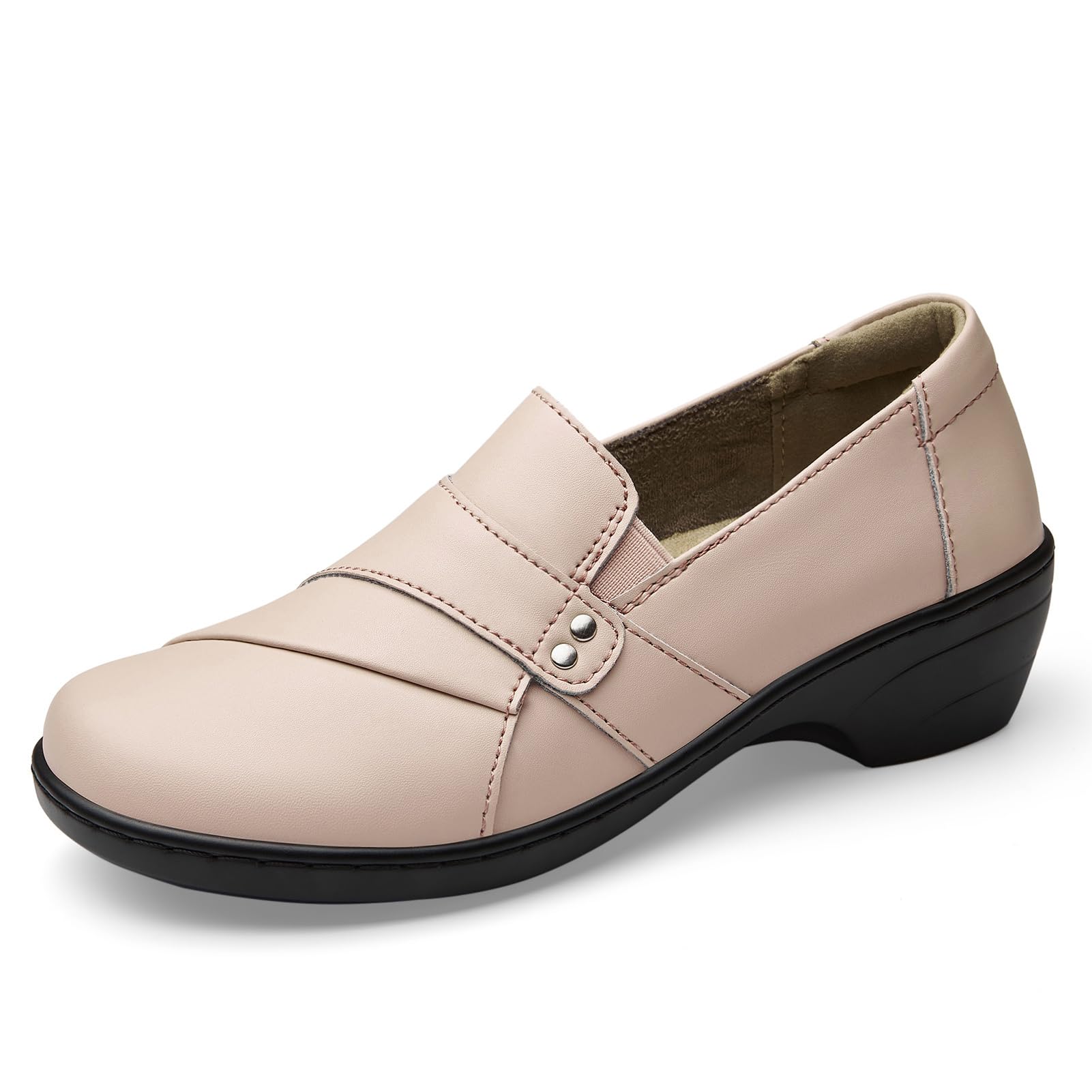 KORDAL Women's Comfortable & Lightweight Leather Loafers Slip-Ons Stylish Business Casual Dress Shoes Work Office Everyday Walking Shoes for Women