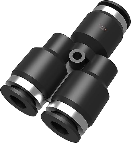 Vista 24 de utah pneumatic Conexiones en T de 1/4 de pulgada (paquete de 10) para líneas de aire y sistemas neumáticos de conexión rápida