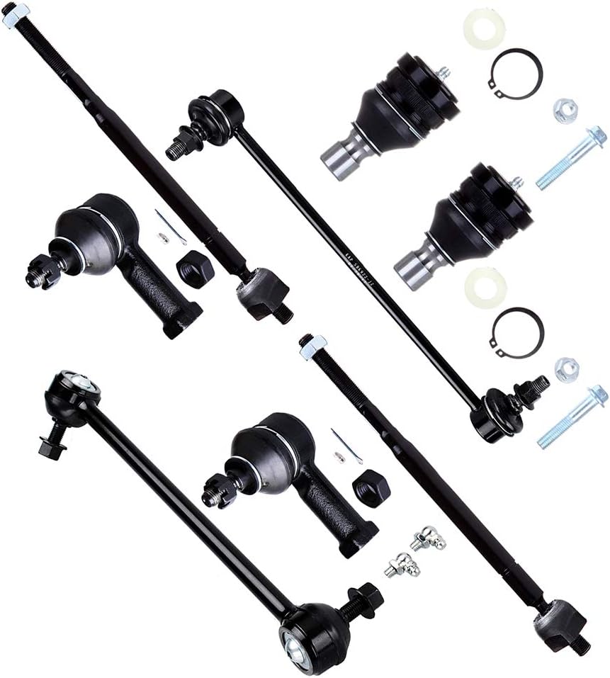 ASAPE K7449 Suspension Kit 8pcs - Tie Rod End x4, Stabilizer Bar Link Kit x2, Ball Joint x2, Compatible With for Sebring 2001-2005