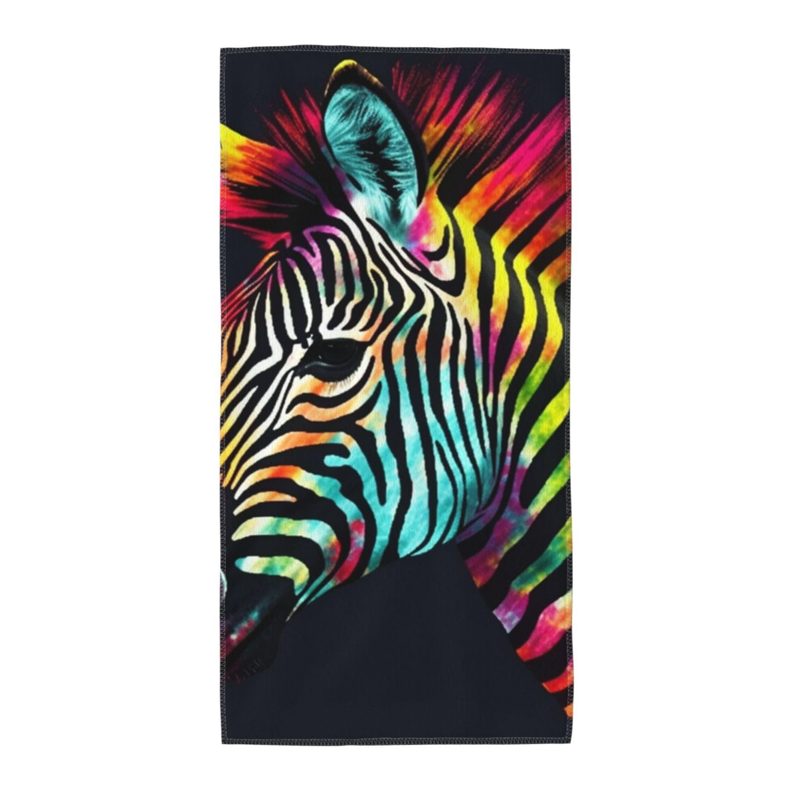 FekiLoot Absorbent Hand Towels 13.8"X27.5" Decorative Bathroom Towel Soft Microfiber Face Towel Colorful Rainbow Zebra Dish Kitchen Towels for Bathroom Kitchen Hotel Spa Bath Towels