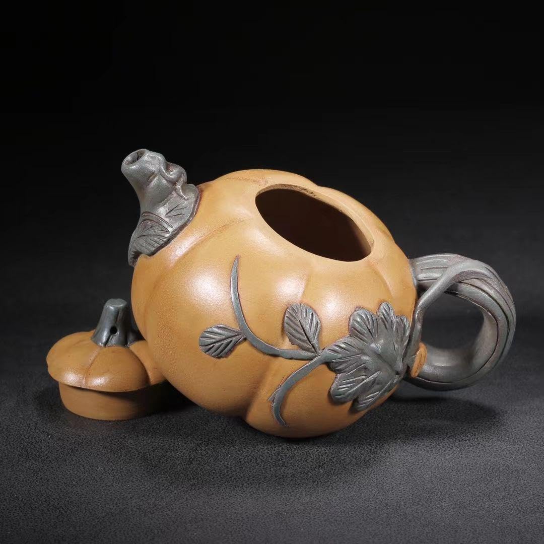 紫砂茶壷 中国宜興製  段泥  カボチャのポット Amazon | 紫砂茶壷 中国宜興製 段泥 カボチャ ポット | ノー