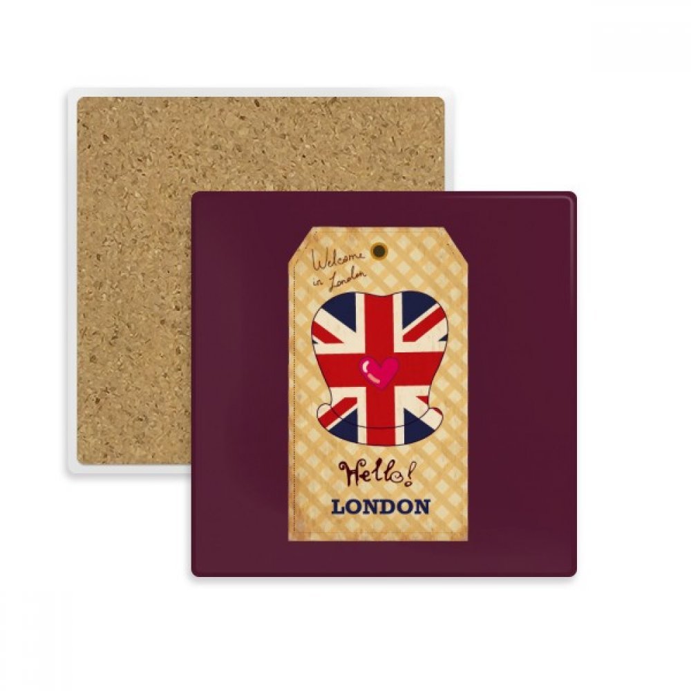 Sous-verre Angleterre cadeau souvenir britannique multicolore pour tasse