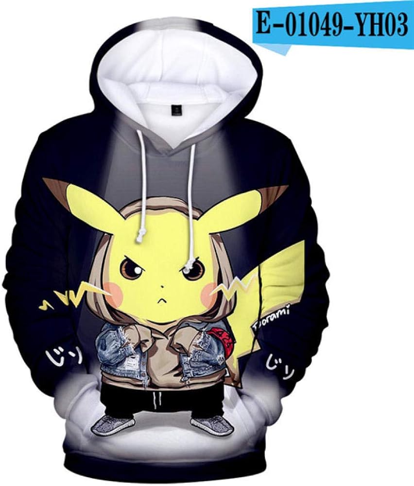 3D Pokemon Pikachu Hoodie Men Women Sweatshirts Autumn Kids Hooded