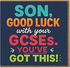 Son Good Luck GCSEs Card - You've Got This - Encouragement Exam Success Greeting Card, Bold Colour Typography