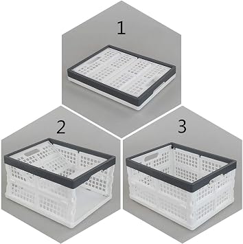 Teyyvn 4-Pack Collapsible Milk Crates, 15L Plastic Stackable Storage Bins