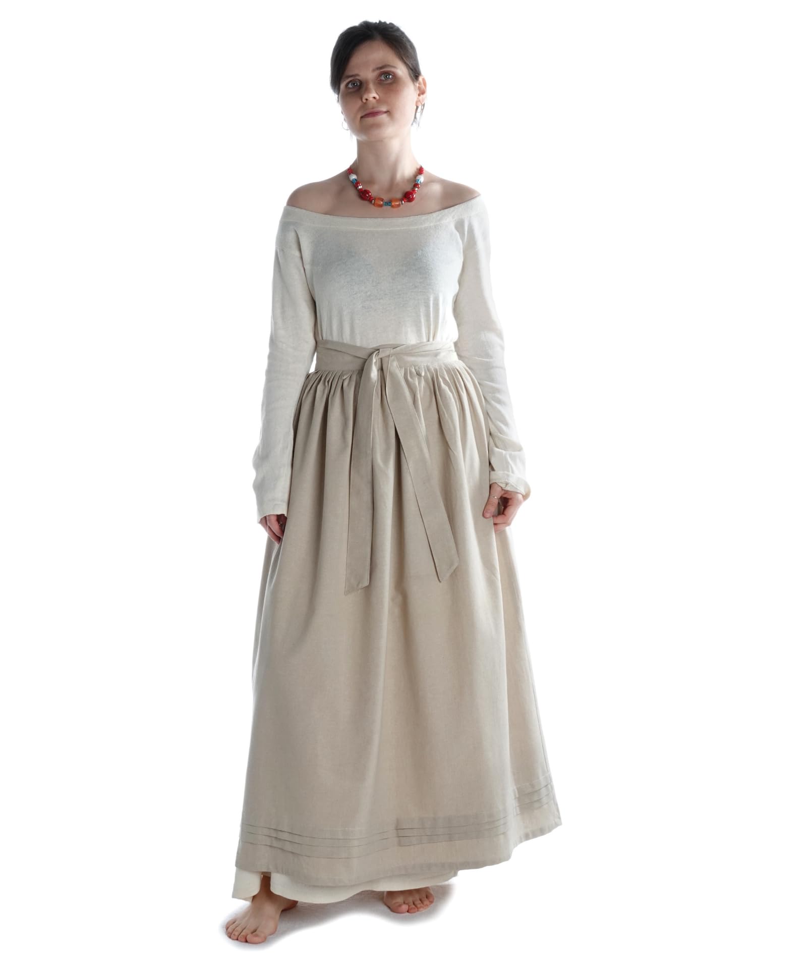 Mittelalter Schürze Widga aus Baumwolle Violett, Hanffarben, Schwarz, Hellblau S/M,L/XL,XXL/XXXL Gewandung LARP
