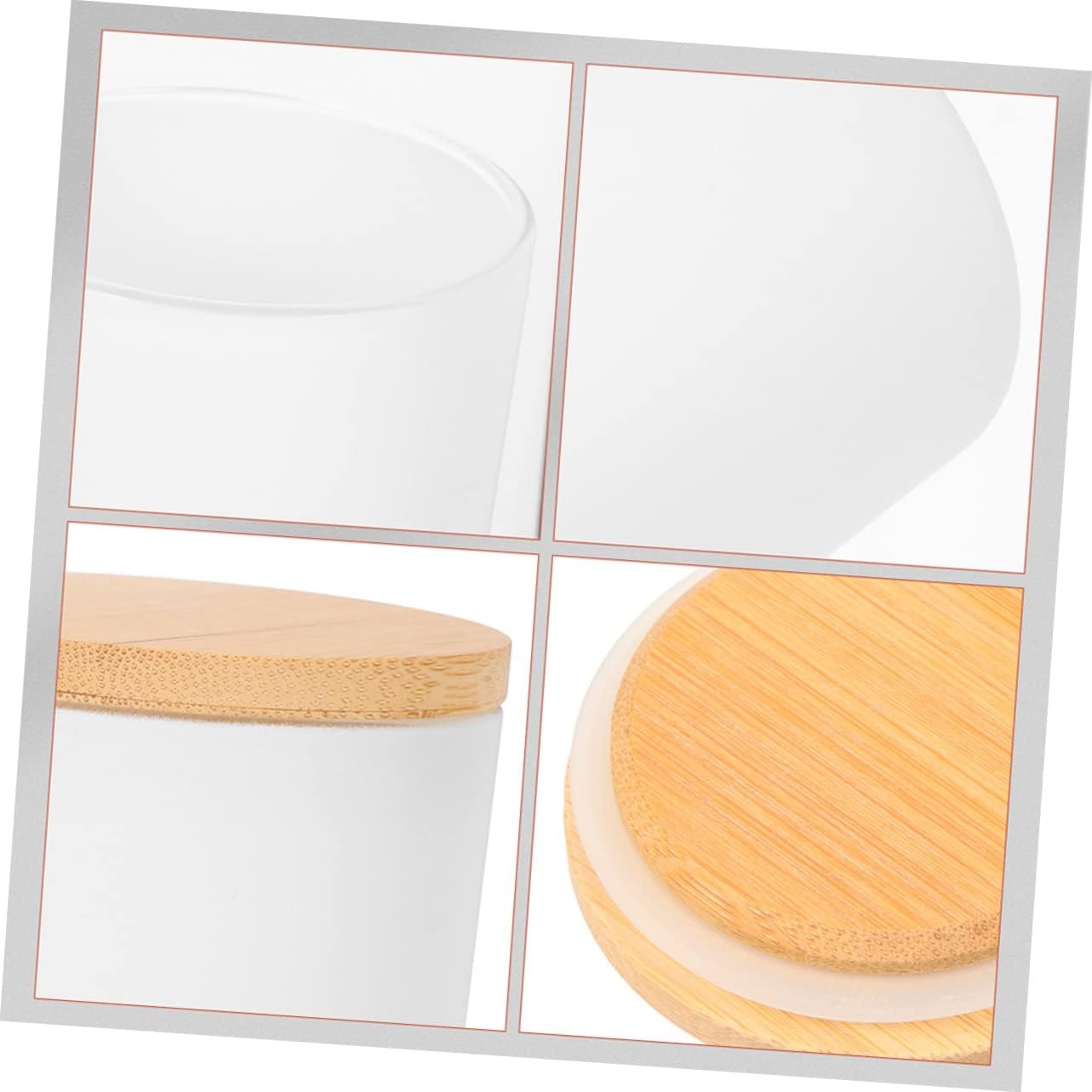 6sets Glass Candle Jars with Lids Empty Storage Containers for Diy Candle Making Aromatherapy and Home Decor