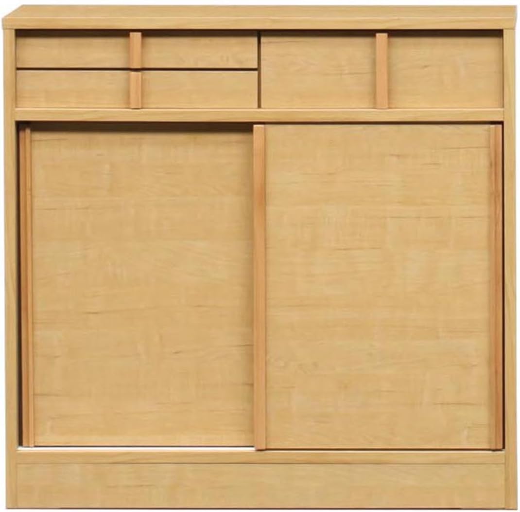 Loveme 477848 Under Counter Storage Cupboard, Width 35.4 x Depth 11.8 x Height 33.9 inches (90 x 30 x 86 cm), Natural