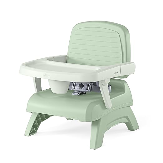 Chicco Bento Booster 3-in-1 Portable Booster Seat for Table, Feeding Seat and Toddler Chair for Babies and Toddlers, for Children up to 50 lbs., Lightweight, Compact Fold | Sage/Green