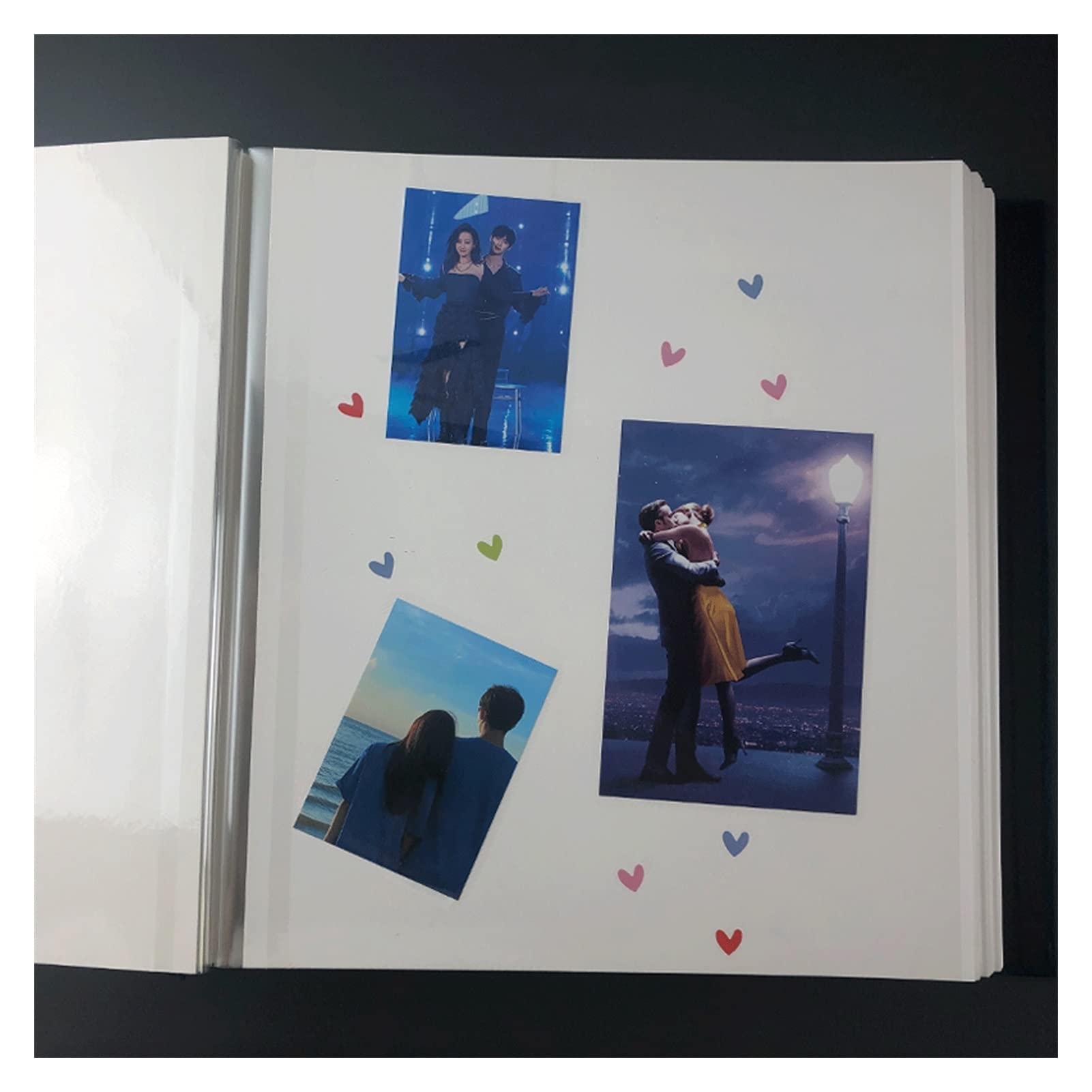 Album fotograficzny sztuka abstrakcyjny krajobraz obraz olejny DIY album na wklejanie okładka duża pojemność rodzinny album na zdjęcia czarny papier biały album papierowy książka rodzinne albumy fotograficzne (rozmiar: 20 arkuszy/czarny papier)