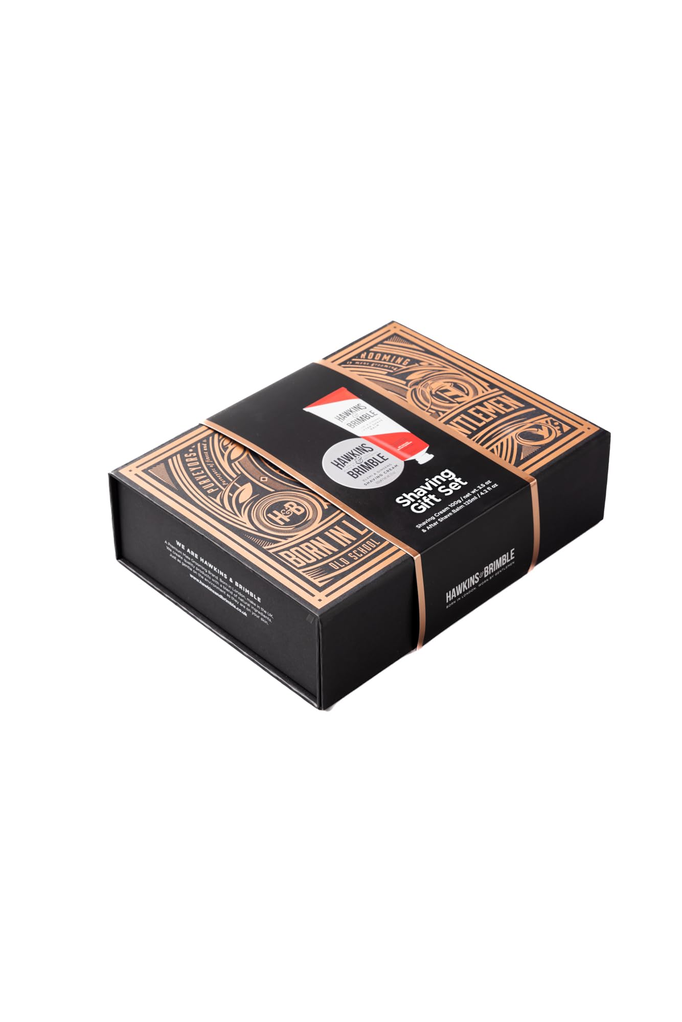 HAWKINS & BRIMBLE SHAVING GIFT SET BOX (SHAVE CREAM, AFTERSHAVE BALM)