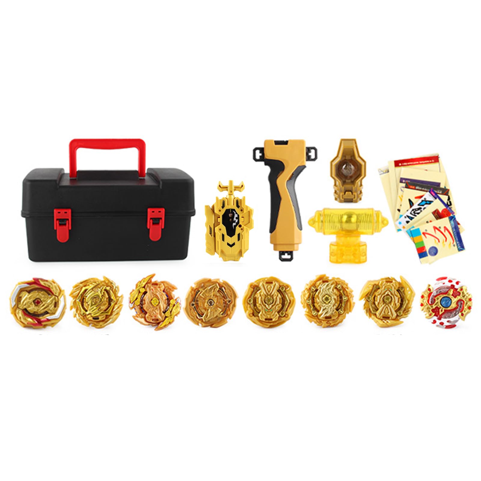 ToupiesTurbo avec Lanceurs 4D Combat Top Model Metal Masters Speed Top avec Rafale pour La Journée des Enfants, Pâques, Noël, Anniversaire