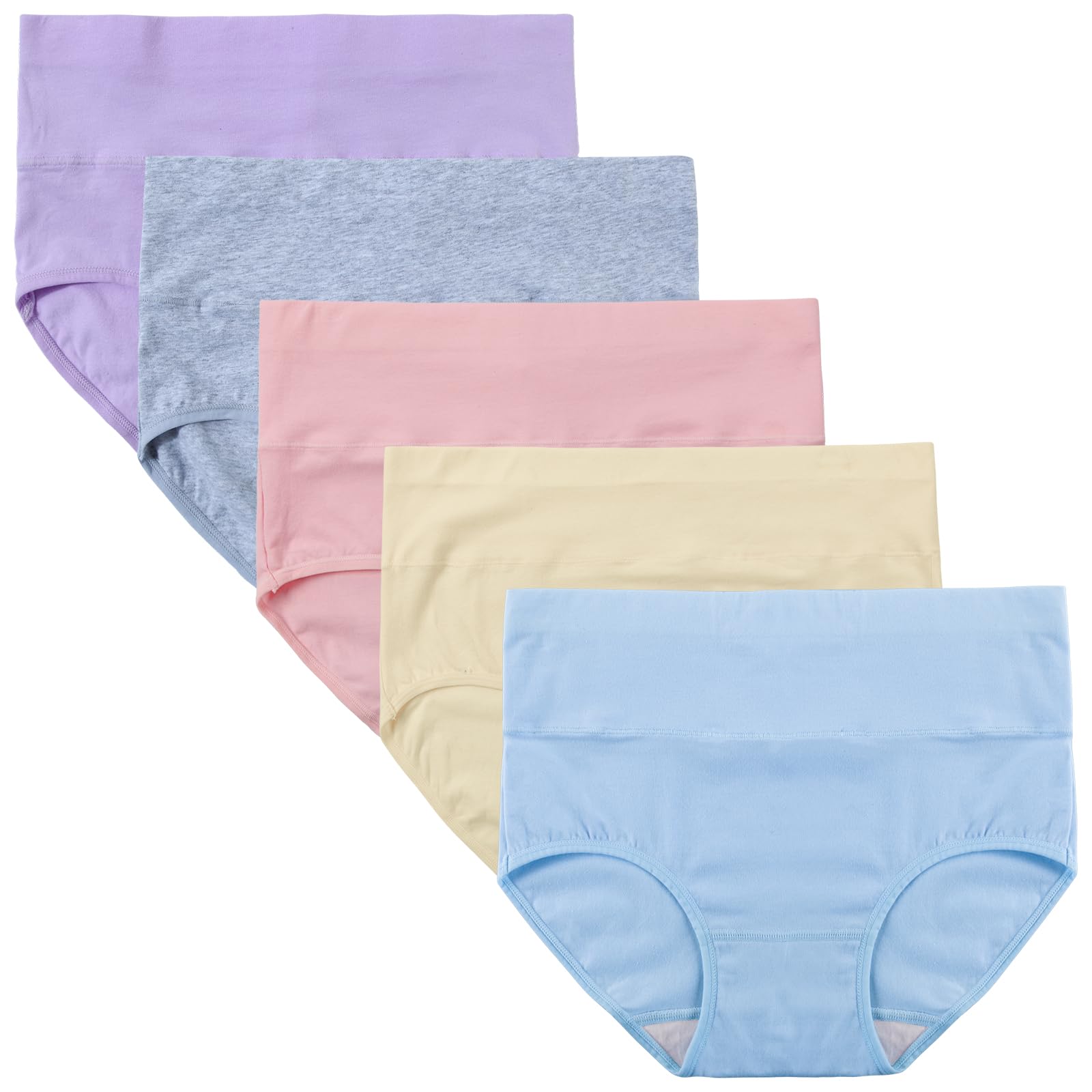Sponsored Ad - Women's High Waisted Underwear Cotton Panties Regular & Plus Size 5-Pack