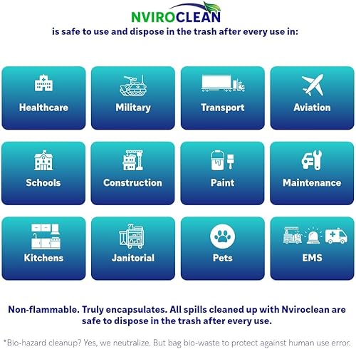 Miniatura 7 de 2 LB (Paquete de 1) Limpiador de derrames súper absorbente y encapsulante hasta 24 libras, para uso doméstico, comercial e industrial para aceite,