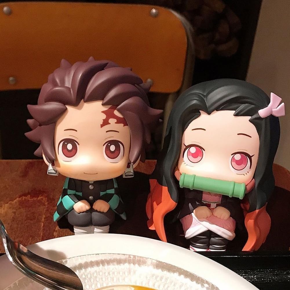 Lot de 2 figurines Kamado Tanjiro Nezuko Figurine Kimetsu No Yaiba PVC Anime Personnage Modèle Statue Ornements Collection Cadeaux Lot de 2 figurines Kamado Tanjiro Nezuko Figurine Kimetsu No Yaiba PVC Anime Personnage Modèle Statue Ornements Collection Cadeaux