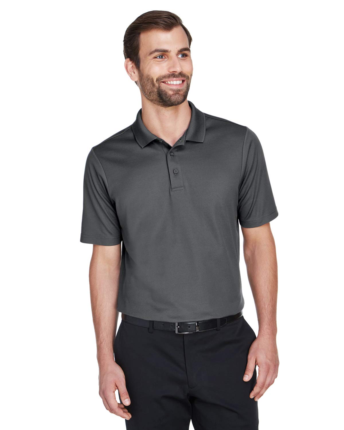 Devon & Jones CrownLux Performance™ Men's Plaited Polo 2XL GRAPHITE
