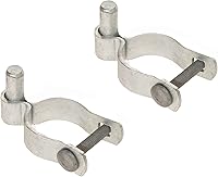 Vista 1 de Dailydanny 2 Pack Chain Link Fence Frame Gate Post Male Hinge with Bolts and Nuts (2-3/8 Inch)