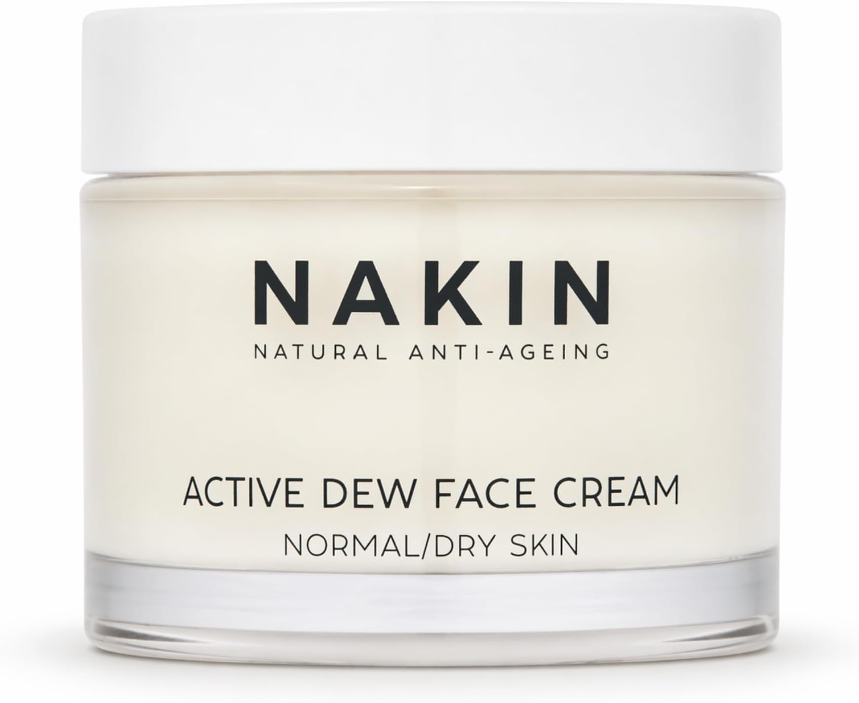 Nakin Active Dew Face Cream - Hyaluronic Acid Moisturiser 50ml | Anti Wrinkle Face Cream - Combination and Dry Skin Moisturiser - Anti Aging Self Care - Vegan Natural Skincare for Clear Skin