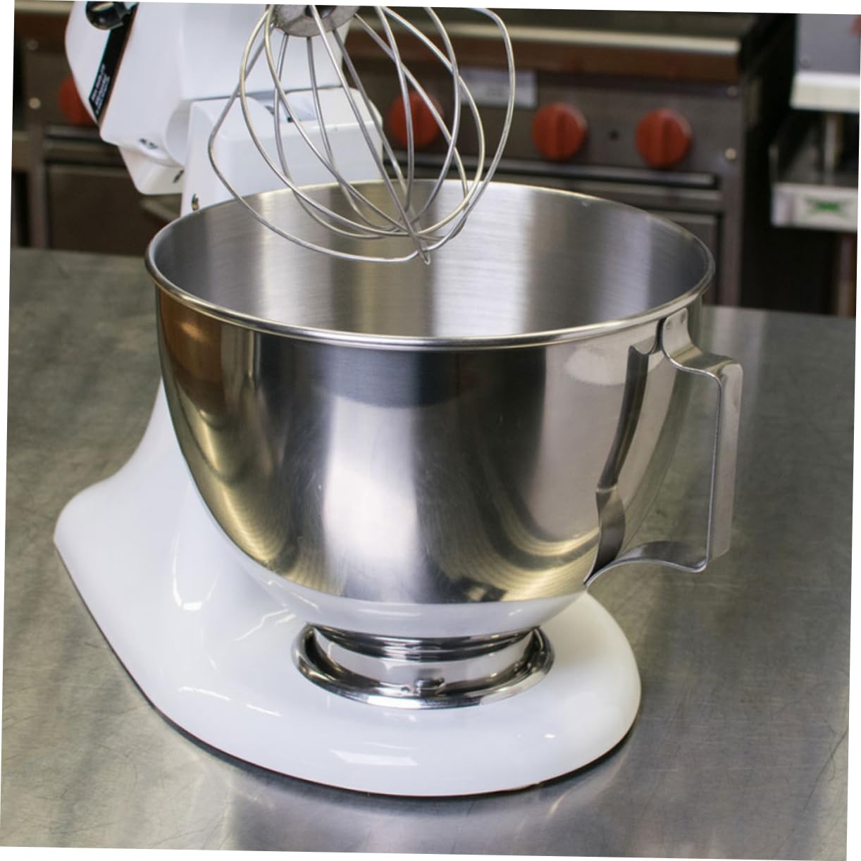 Hemobllo Ciotola Per Mixer in Acciaio Inox 4,5 l Con Manico, Ciotola Di Ricambio Per Impastatrice Planetaria, Lavabile in Lavastoviglie Per Uso Domestico e Preparazione Alimenti