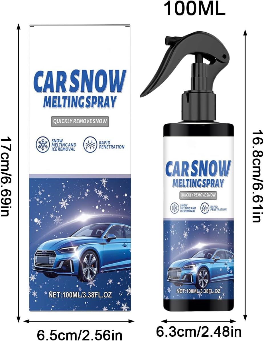 Car Window Deicer | 100ml Auto Glass Ice Melting Agent,Automotive Window Deicer | for Trucks RVs SUVs Sedans Drivers Travelers Cold Weather Daily Commute Road Trips Long Distance Drive