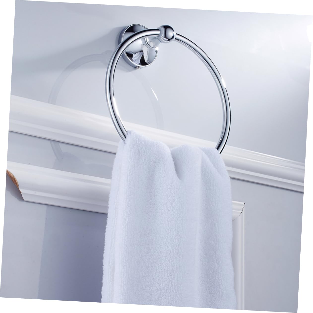DOITOOL Runder Handtuchring Gebürsteter Handtuchhalter Aus Messingmaterial Für Badezimmer Einfach Hängender Handtuchring Passend Für Zuhause Hotel Etc