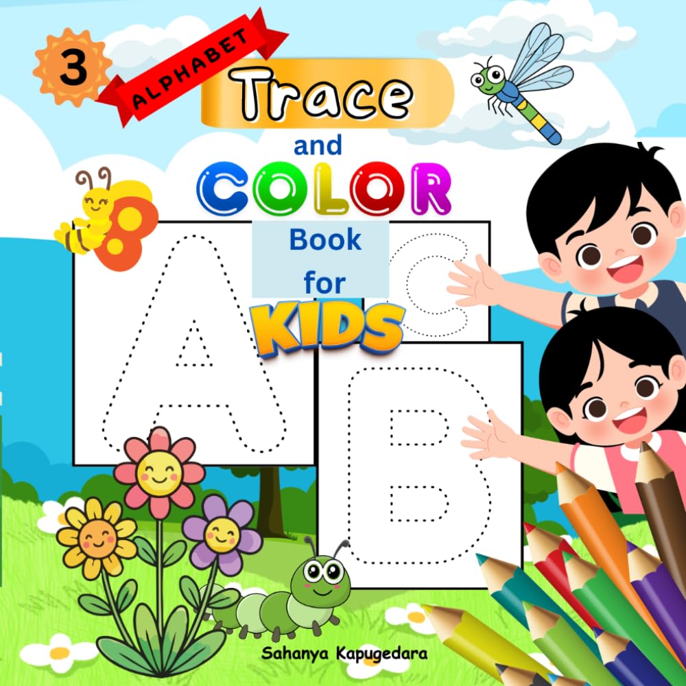 Trace and Color Book for Kids – Alphabet: Capital & Simple Letters Tracing Practice Book for Kids (Kids Trace & Color Series)