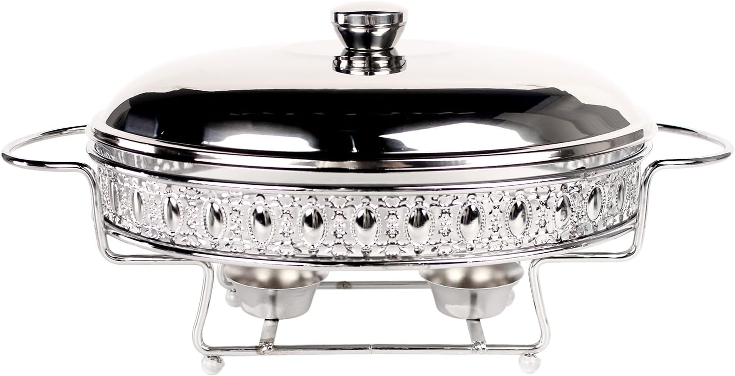 Casserole Dish 11.5" x 8" Glass Baking Dish with Stainless steel Lid and rack, Silver oval 2 Qt Baking Pan For Casserole & Lasagna, Microwave Dishwasher Freezer Oven Safe