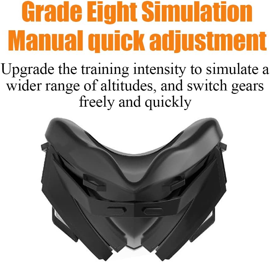 Workout Fitness Mask, Elevation Workout Mask with 8 Breathing Levels, Simulated Altitude Training, Double Side High Flow Air Inlet, for Runners, Cyclists & Athletes