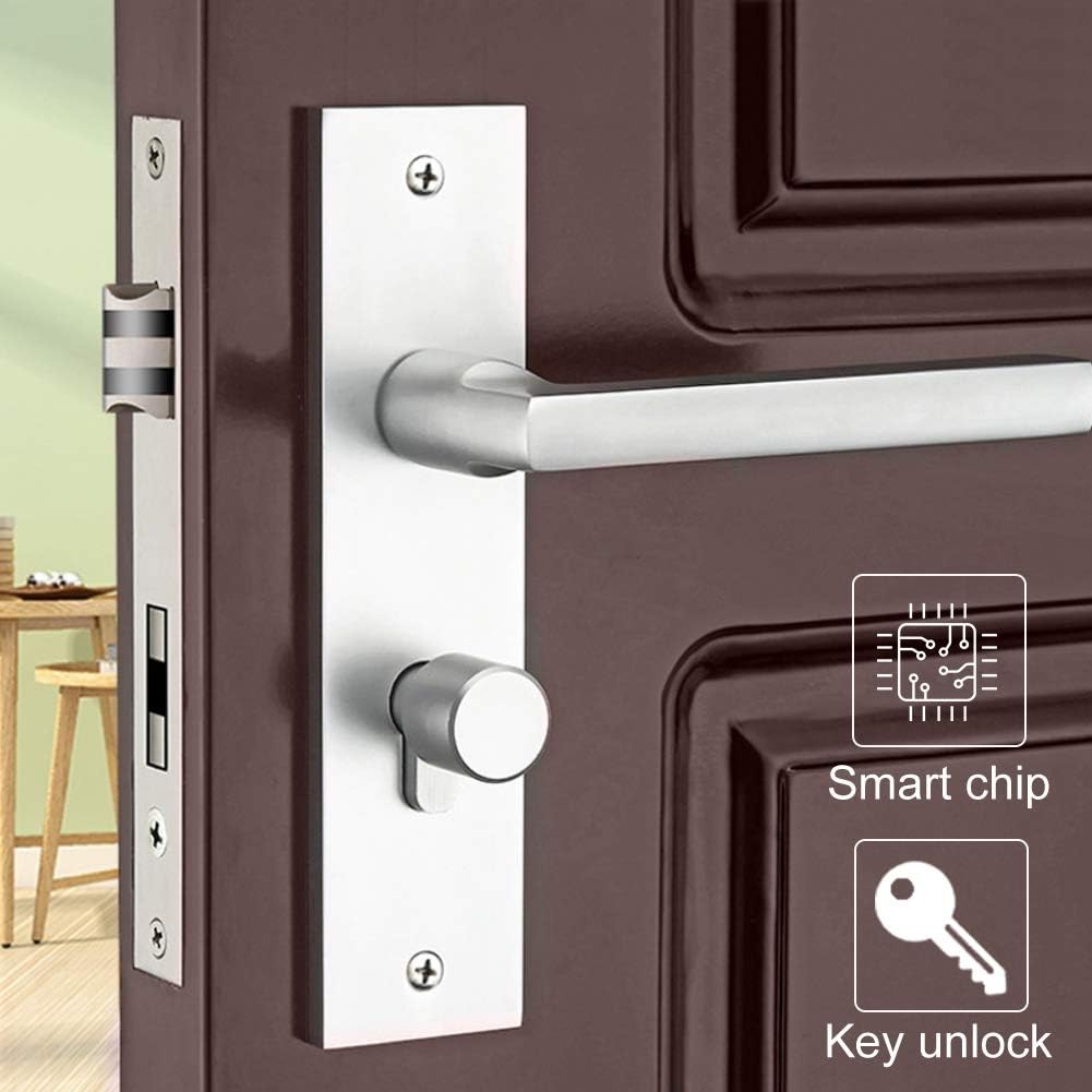 European Door Lock, Indoor Bedroom Living Room Lockset, High Density Marble Lock Cylinder, Come with Matching Keys