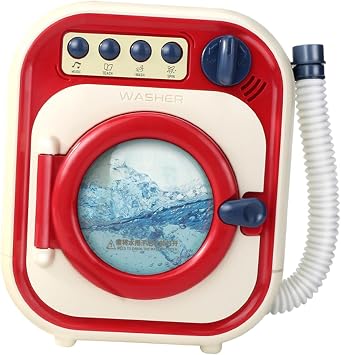 MERIGLARE Kids Washing Machine Pretend Play Mini Washing Machine Toy Model for Preschool