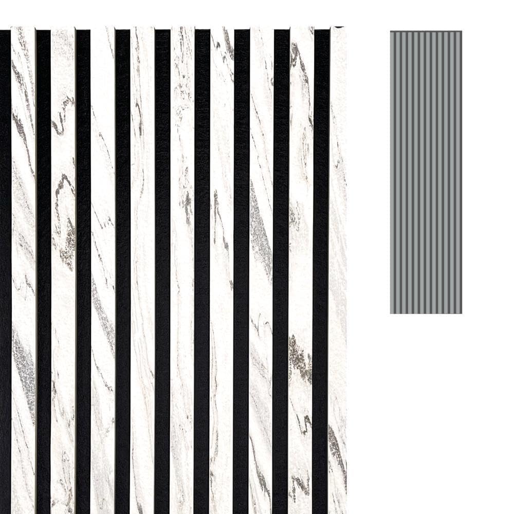Slate-Lite Arctic White panel akustyczny 240 x 60 cm, okładzina ścienna, panel akustyczny, panel ścienny na filcu, powierzchnia z echkamienia, izolacja akustyczna, izolacja akustyczna
