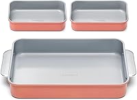 Vista 42 de Caraway Molde rectangular pequeño antiadherente de 9" x 6.5", no tóxico, sin PTFE ni PFOA, núcleo de acero aluminizado, bandeja para hornear