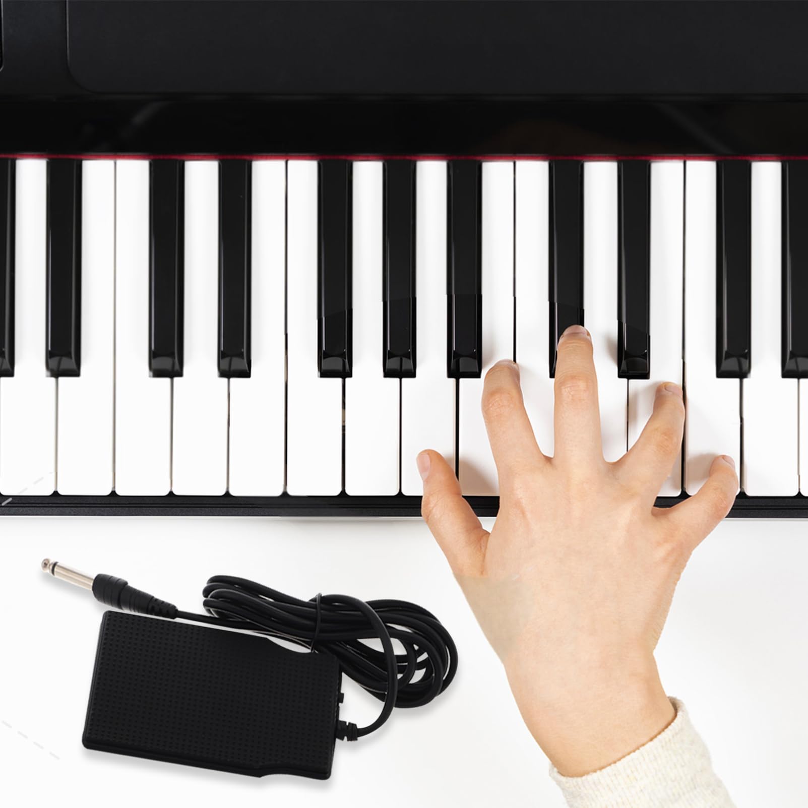 Pedal de Sustain para Piano Digital y Eléctrico Negro