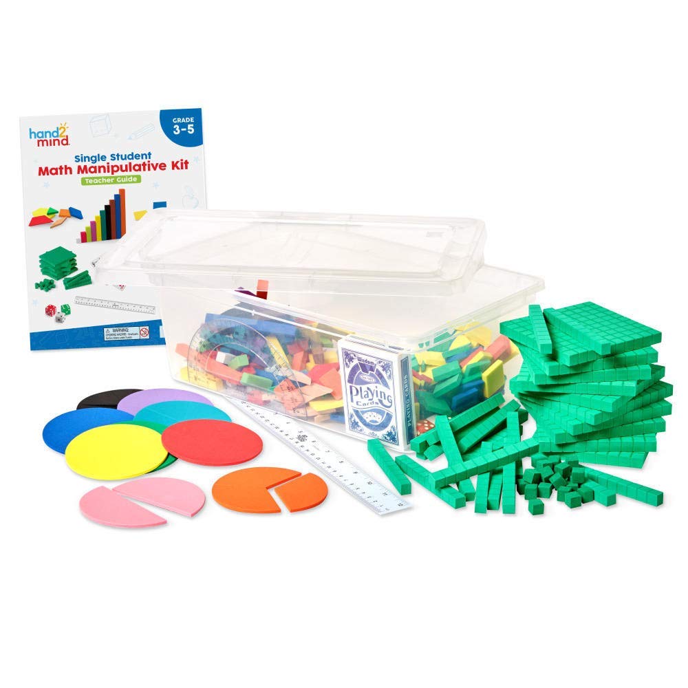 hand2mind Individual Student Manipulative Kit for Kids Ages 8-10, Individual Practice for Kids at Ho
