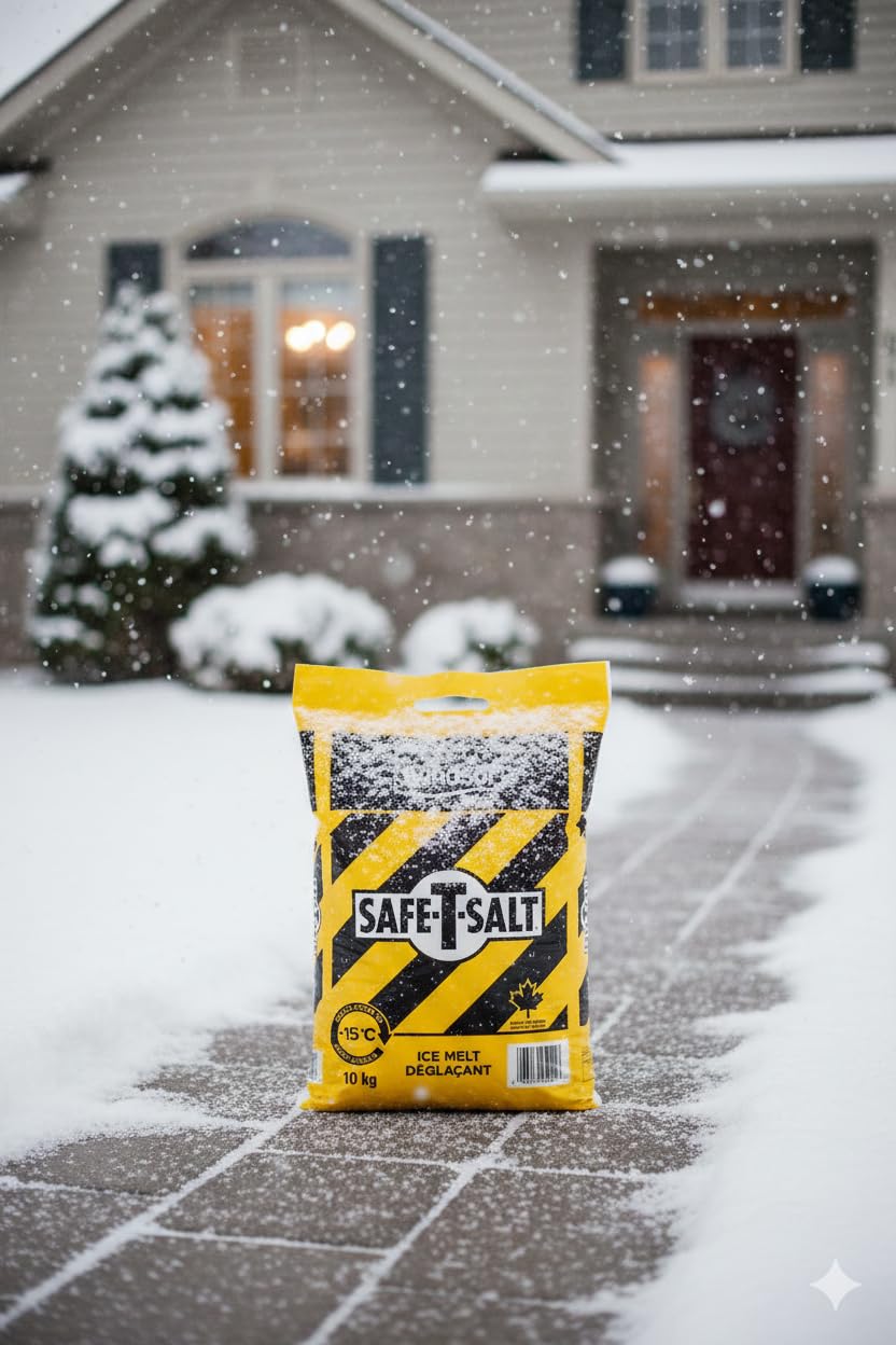 Windsor ICE MELT Snow and Ice Melter Salt for Driveways and Sidewalks 10kg Safe-T-Salt Rock Salt, Snow Salt and Sidewalk Salt, Fast Acting De-Icer for Snow & Ice, Effective to -31°C - 3