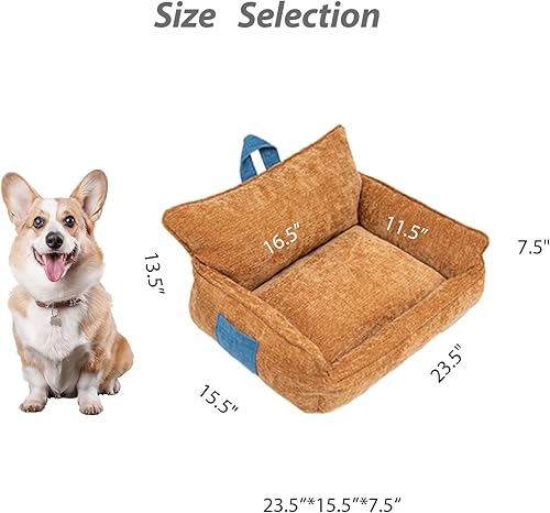 Miniatura 6 de Cama ortopédica para perros con espuma viscoelástica, cama lavable de felpa para perros pequeños, medianos y grandes, acogedora cama para perros