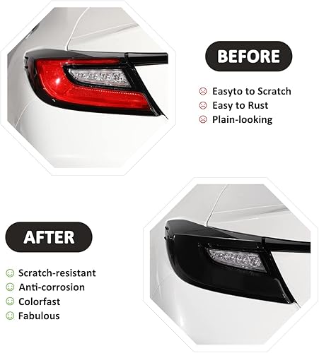 Miniatura 2 de Accesorios de cubierta de protección de luz de freno exterior de coche ABS negro para Subaru BRZ Toyota 86 2022-2025 4 unids/set