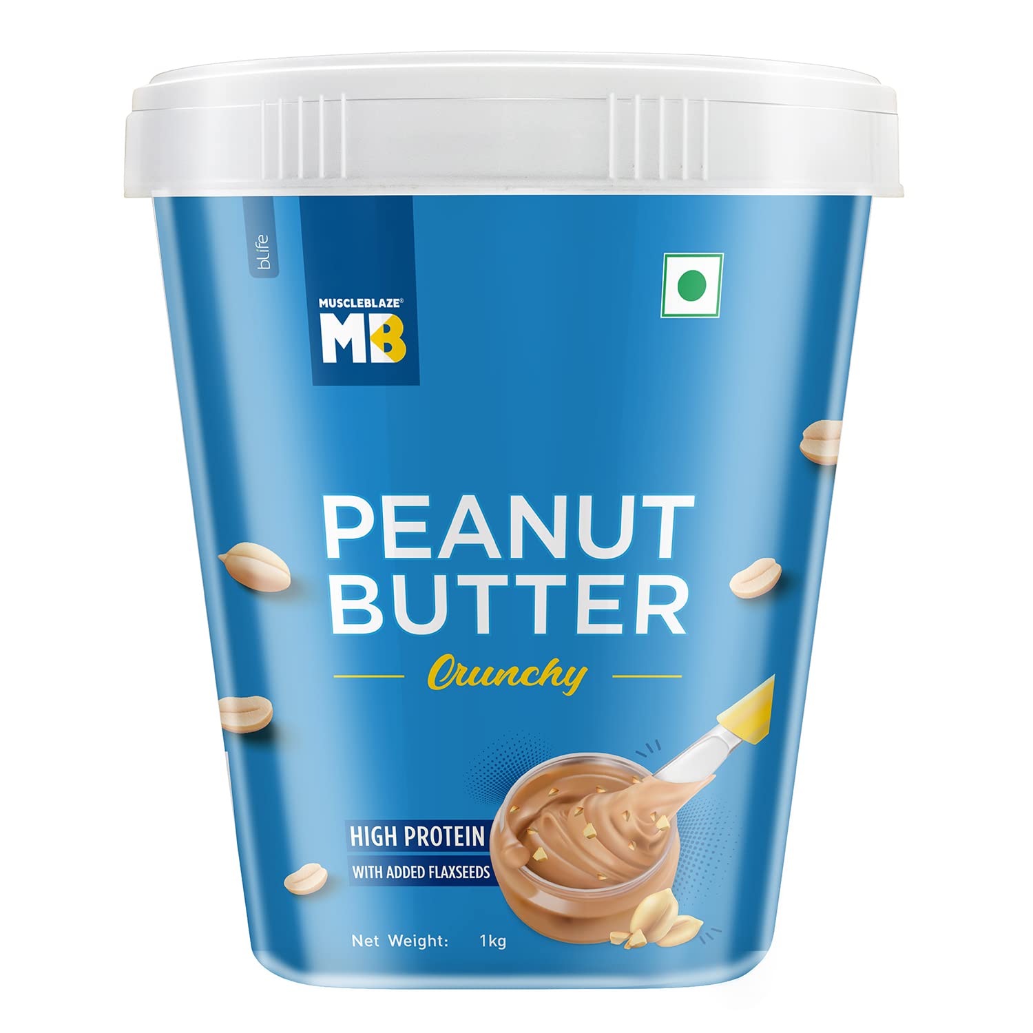 MuscleBlaze Classic Peanut Butter with Omega 3 & 6, Crunchy, 26 g