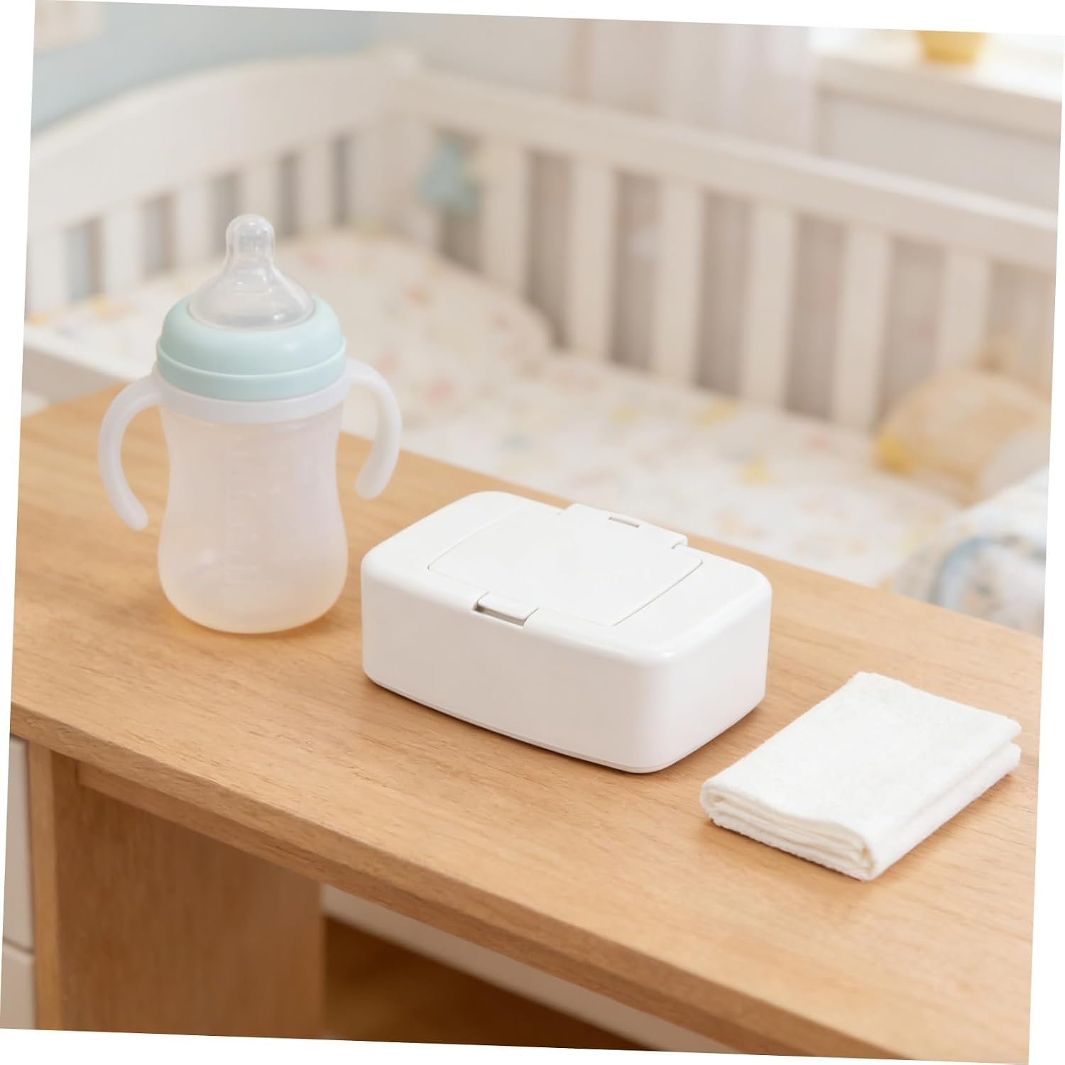 ABOOFAN Baby Wipes Dispenser Wipe Holder Refillable Wipe Container Reusable Wipes Case for Bathroom, Home, Office, Cars
