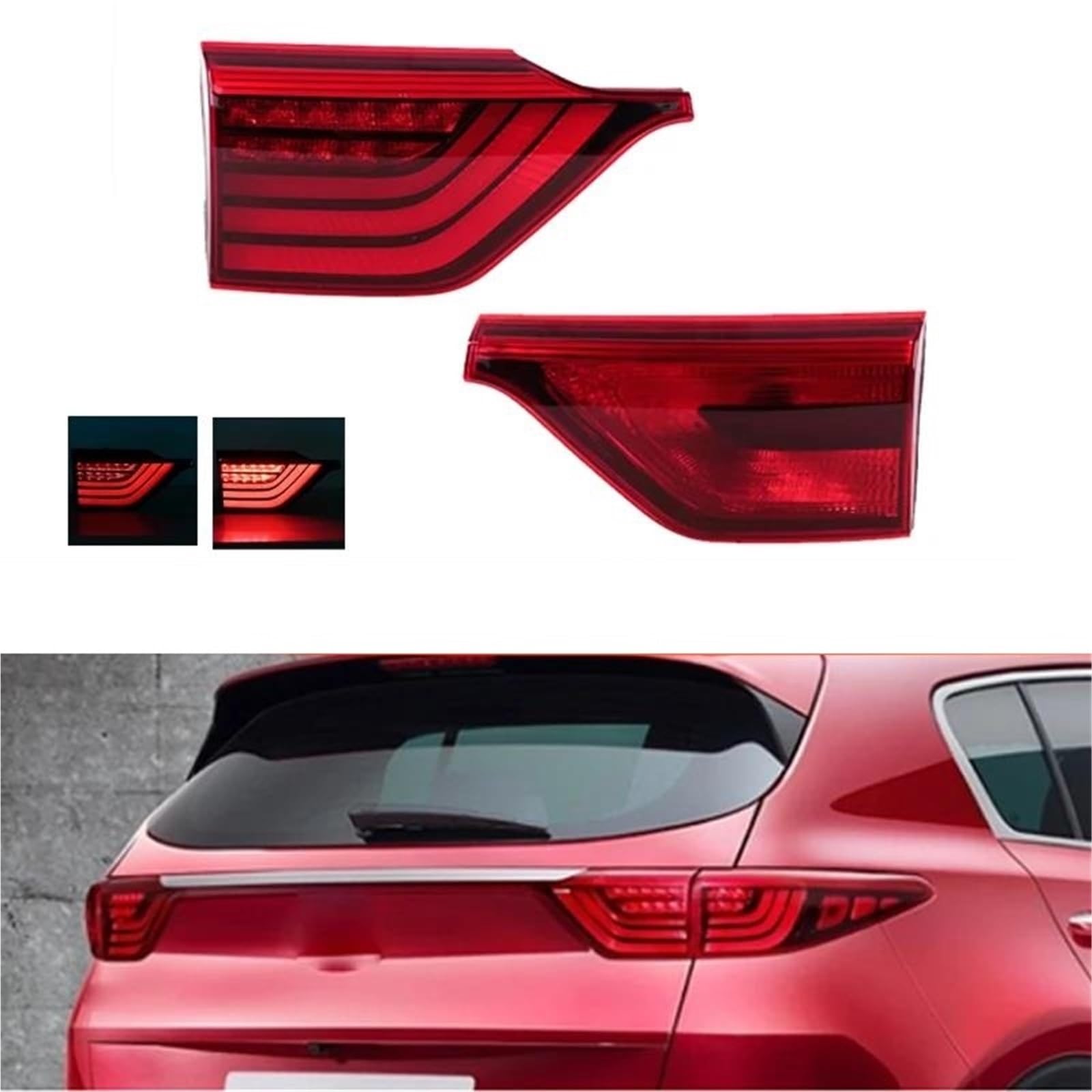 Luz Trasera Para KIA Para Sportage KX5 2016 2017 LED Luz Trasera De Freno Marcha Atrás Señal Giro 92405-D9100 Automóvil Luz Freno(LED left)