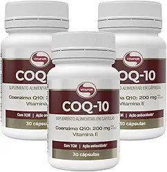 Kit 3 Coenzima Q10 200mg Vitafor 30 Cápsulas
