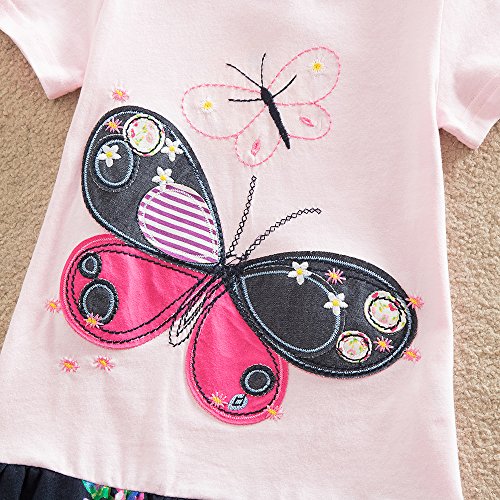 VIKITA Vestito Estate Manica Corta Cotone Casuale