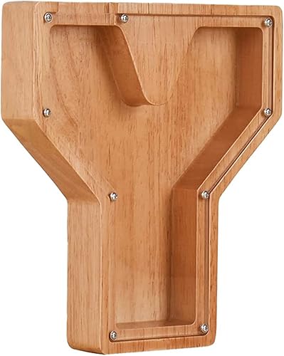 Miniatura 46 de Alcancía de madera con letras para niños y niñas, 26 letras del alfabeto, personalizadas, caja de ahorro de dinero transparente, regalo creativo