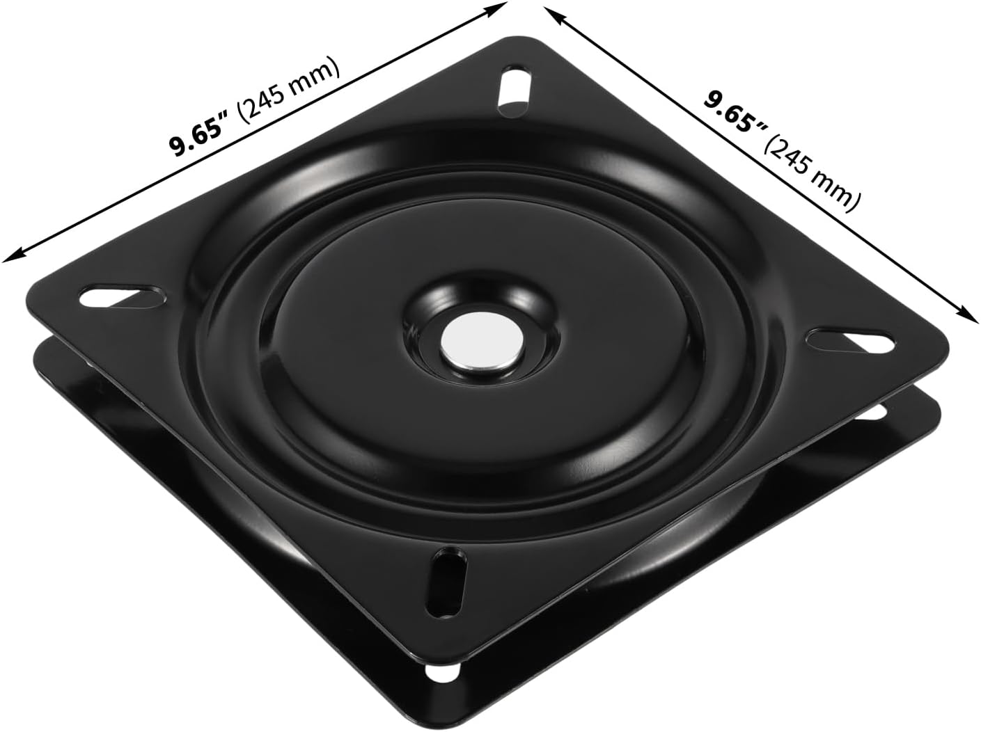 3 Pack 10Inch Bar Stool Swivel Plate with Ball Bearings,360 Degree Square Replacement Swivel Base for Barstools,Recliner,Boat Seats