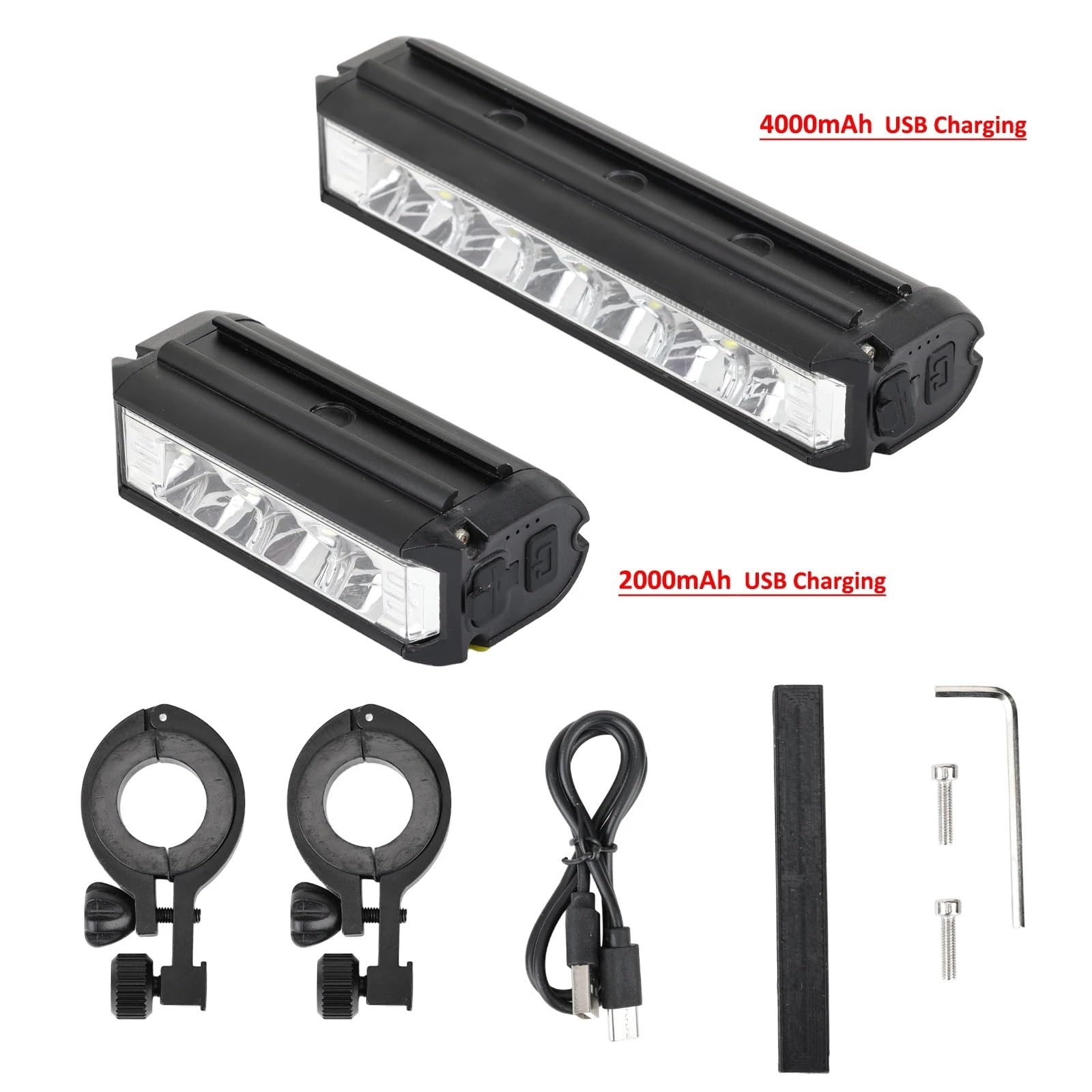 Luce LED Anteriore for Scooter Elettrico for Xiaomi 2000mAh 4000mAh Torcia Impermeabile Lampada da Ciclismo con Ricarica USB